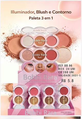 bobbi rara BLUSH+ILUMINADOR+CONTONRO-24pcs/5.83