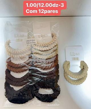 ELASTICO GROSSO PRA CABELO COM 12PARES-/1.00