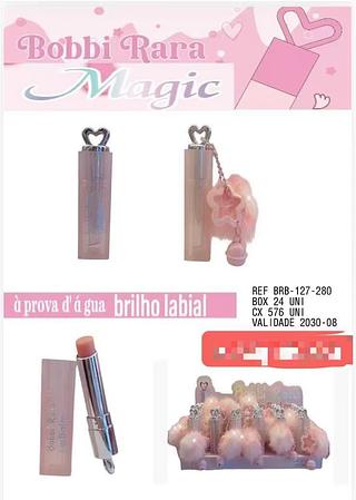 BOBBIRARA LIP GLOSS+ CHAVEIRO POMPOM-24PCS/5.83
