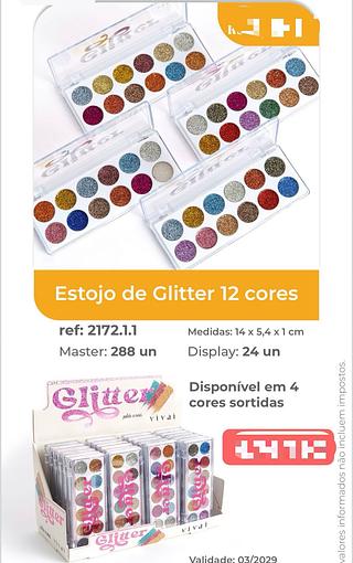VIVAI ESTOJO DE GLITTER-24PCS/7.00