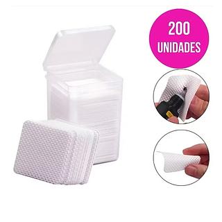 KIT 200 unidades Folhas De Cola De Cílios Mojeie Limpeza Algodão