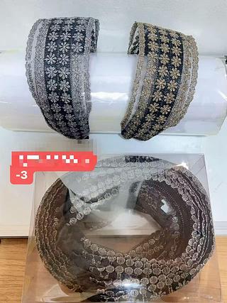 TIARA DE MALHA DE RENDA-12PCS/3.75