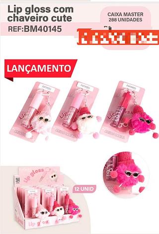 FEBELLA LIP GLOSS COM CHAVEIRO-12PCS/6.66
