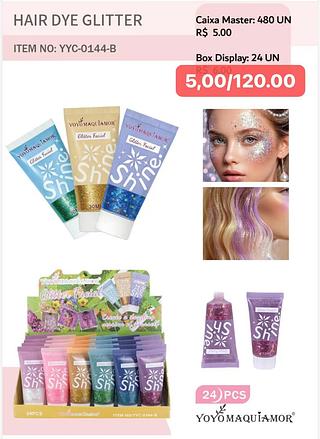 YOYO HAIR DYE GLITTER-24PCS/5.00