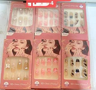 UNHA POSTICA ADULTO COM DECORADO -12CAXINHA COM 24PCS/4.5