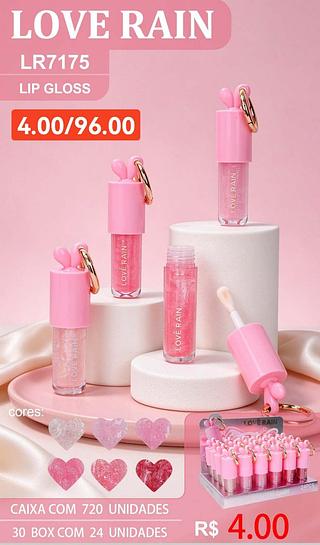 LOVE RAIN LIP GLOSS-24PCS/4.00