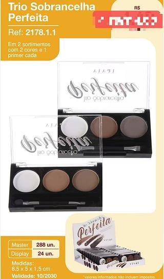 VIVAI TRIO SOBRANCELHA-24PCS/4.75