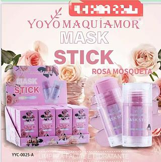 yoyo maquiamor mascara facial-rosa mosqueta stick-12pcs/5.50