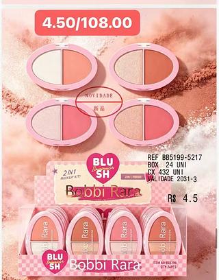 bobbi rara BLUSH+ILUMINADOR-24pcs/4.50