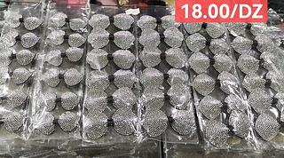 PRESILHA LACO PARA CABELO COM ESTRAS-12PCS/1.50